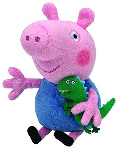 Ty Peppa Pig - Peluche de George con dinosaurio