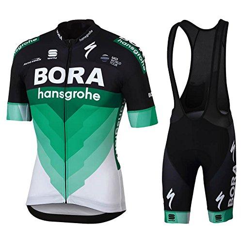 Sports Thriller Rider MTB Bicicleta Maillot Manga Corta de Ciclismo para Hombre y Pantalones de Correa Traje Medium