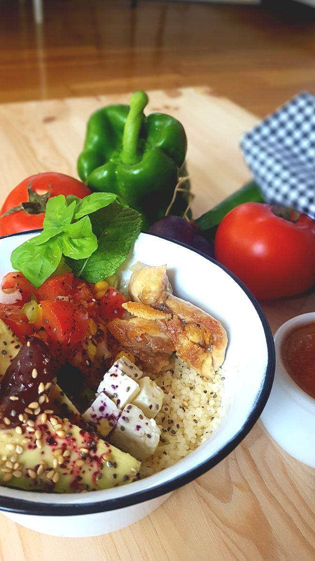 Menú fresco veraniego directo del huerto