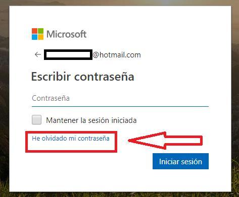 He olvidado mi contraseña