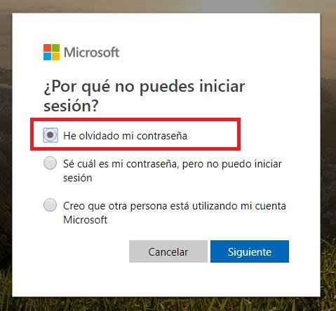 Por que no puedes iniciar sesion