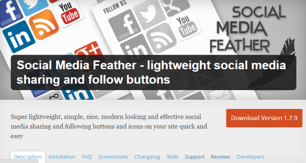 Mejores Plugins WordPress: Social Media Feather
