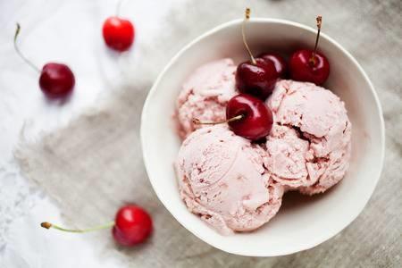 Helado de cerezas