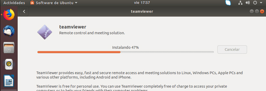 instalar teamviewer en ubuntu barra de progreso