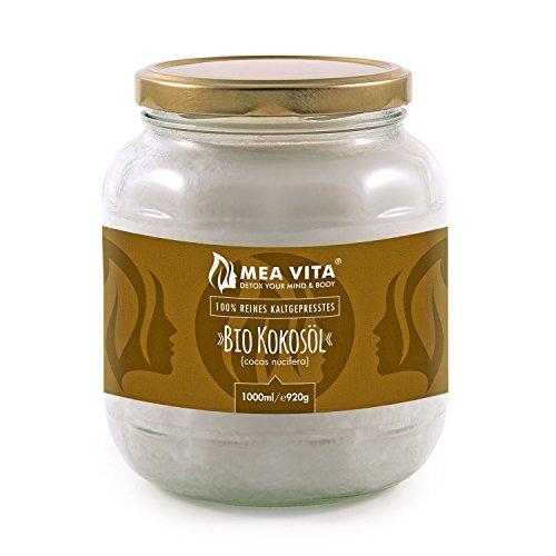 Aceite puro de coco virgen extra orgánico MeaVita 1 Litre (1 X 1000 ml)