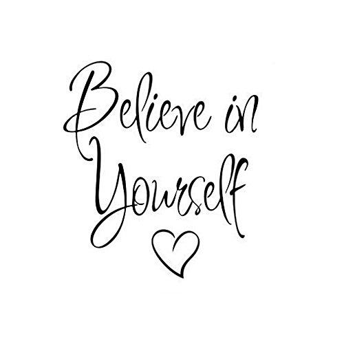 Rawdah Pegatinas Pegatinas De Pared 3d,Cree en ti mismo arte extraíble Vinilo Mural HabitacióN En Casa DecoracióN,Pegatinas De Pared Dormitorio