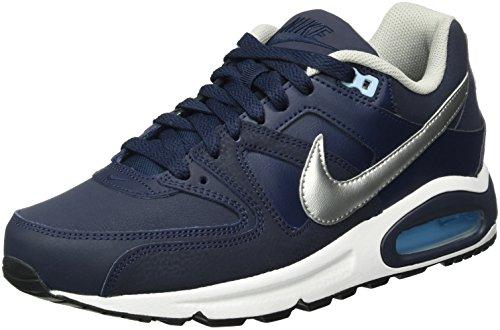 Nike Air MAX Command Leather, Zapatillas De Running para Hombre, Negro (Negro (Obsidian/Metallic Silver-Bluecap-White)), 42 1/2 EU