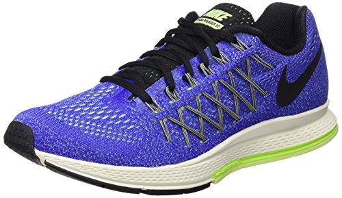 Nike Air Zoom Pegasus 32, Zapatillas de Running para Hombre, Azul/Negro/Verde (Racer Blue/Black-Volt-Brly Vlt), 41 EU