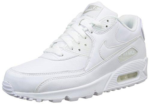 Nike Air MAX 90 Leather - Zapatillas de Running, Hombre, Blanco (True White/True White), 39