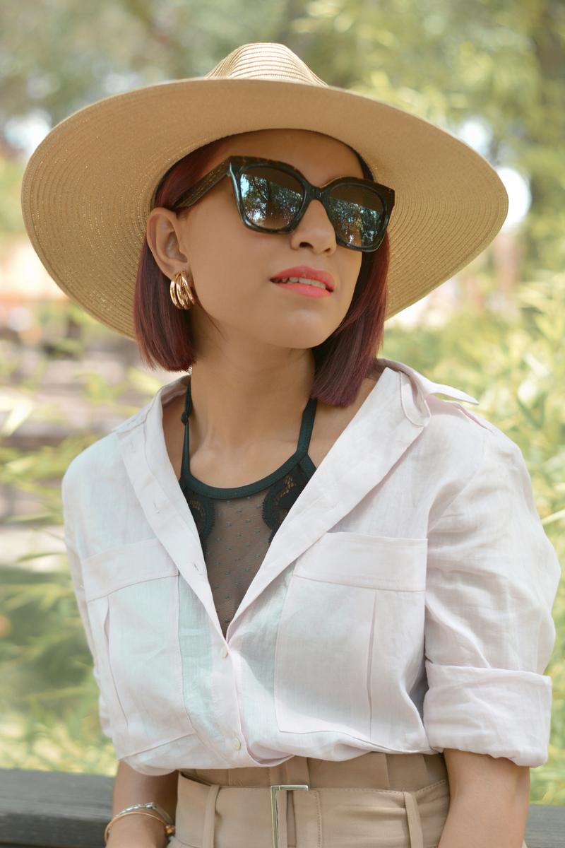 Top lencero con camisa