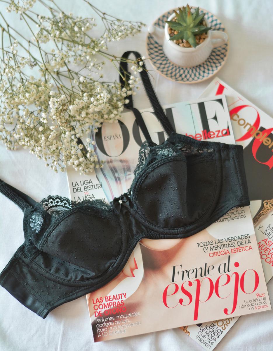 Sujetador sin aros negro