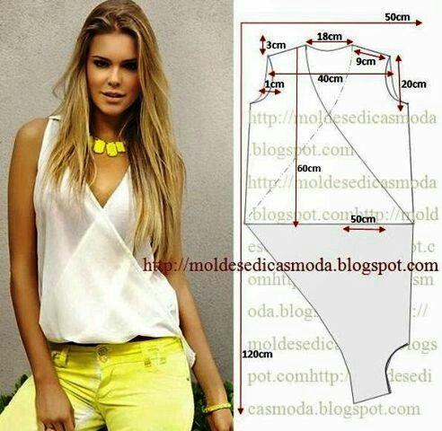 patrones de blusas faciles de hacer para imprimir