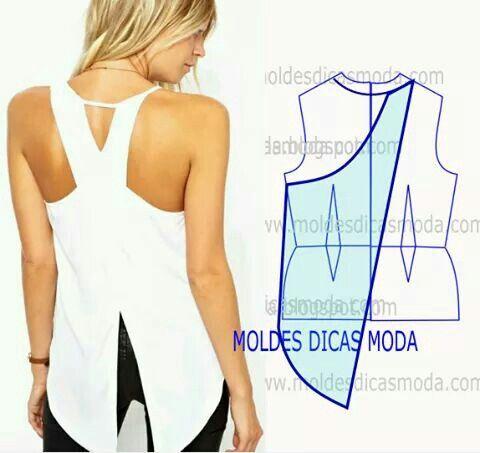 patrones o moldes para blusas modernas