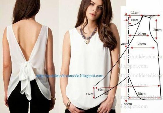 patrones o moldes para blusas modernas