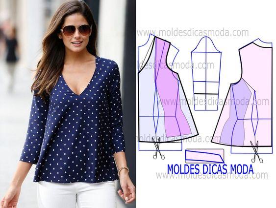 patrones para blusas modernas para imprirmi