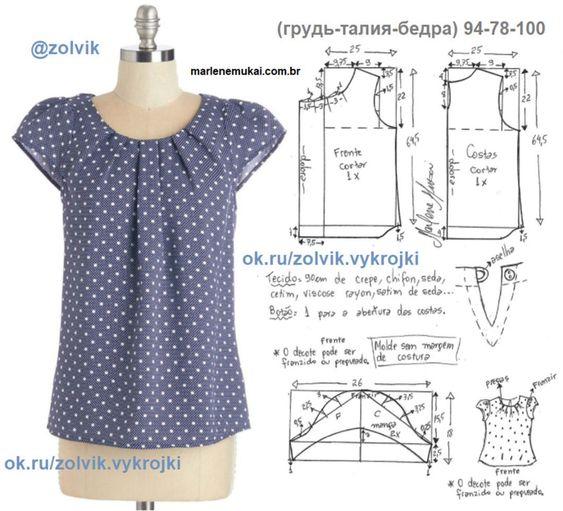 moldes de blusas faciles de hacer