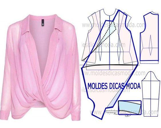 patrones de blusas modernas para imprimir