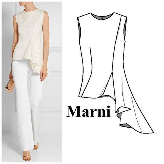 patrones de blusas modernas para imprimir