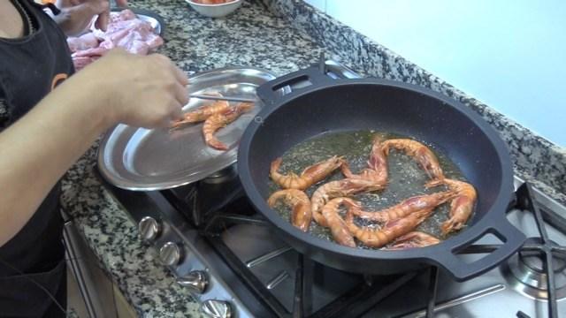 Freímos las gambas