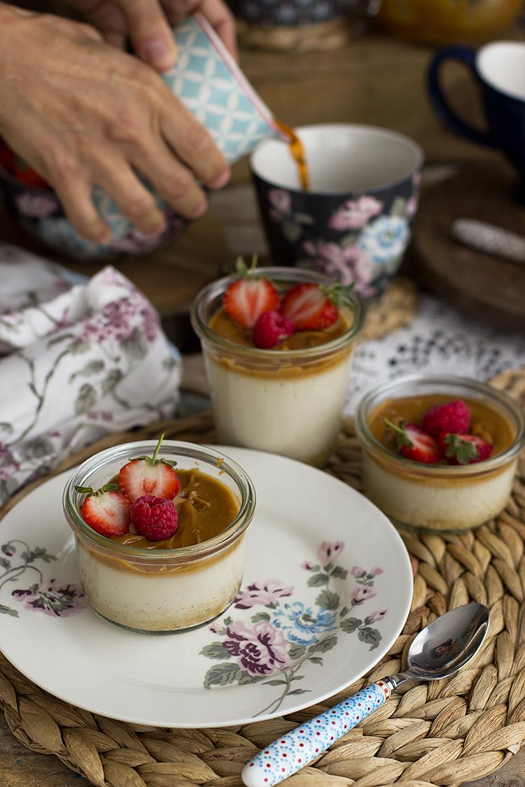 Como hacer Panna Cotta Fácil Saludable de Café y Caramelo