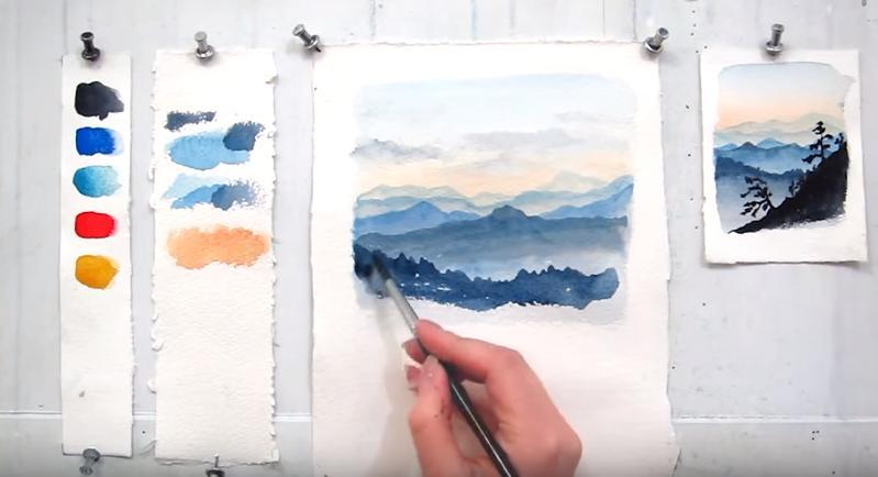 Pintar paisajes con acuarelas