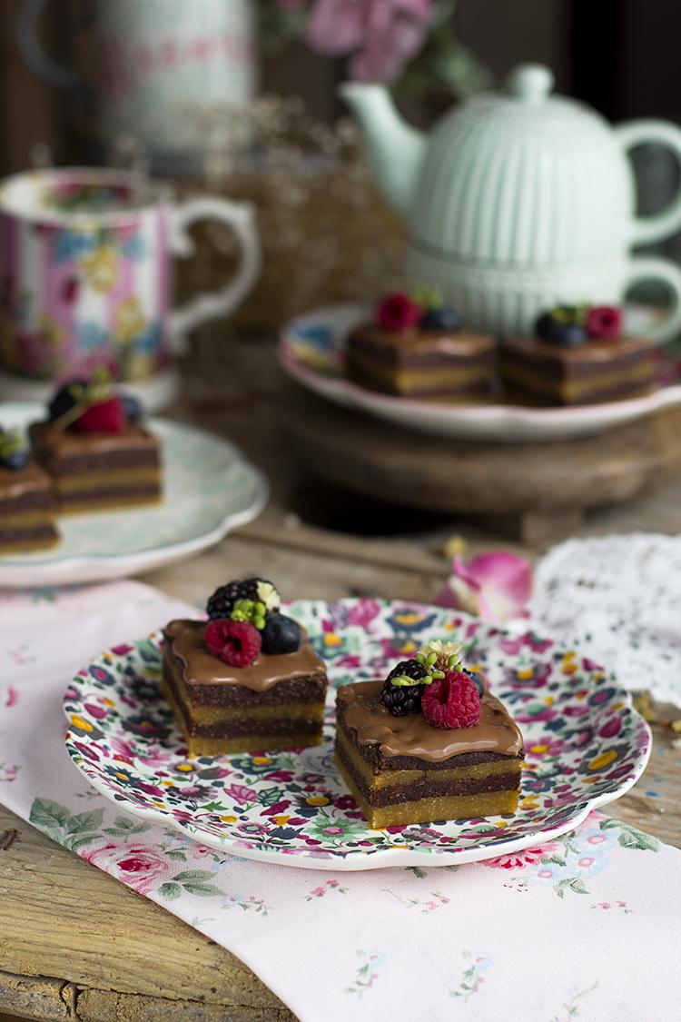 Cuadraditos de Cacahuete y Chocolate receta saludables y fácil