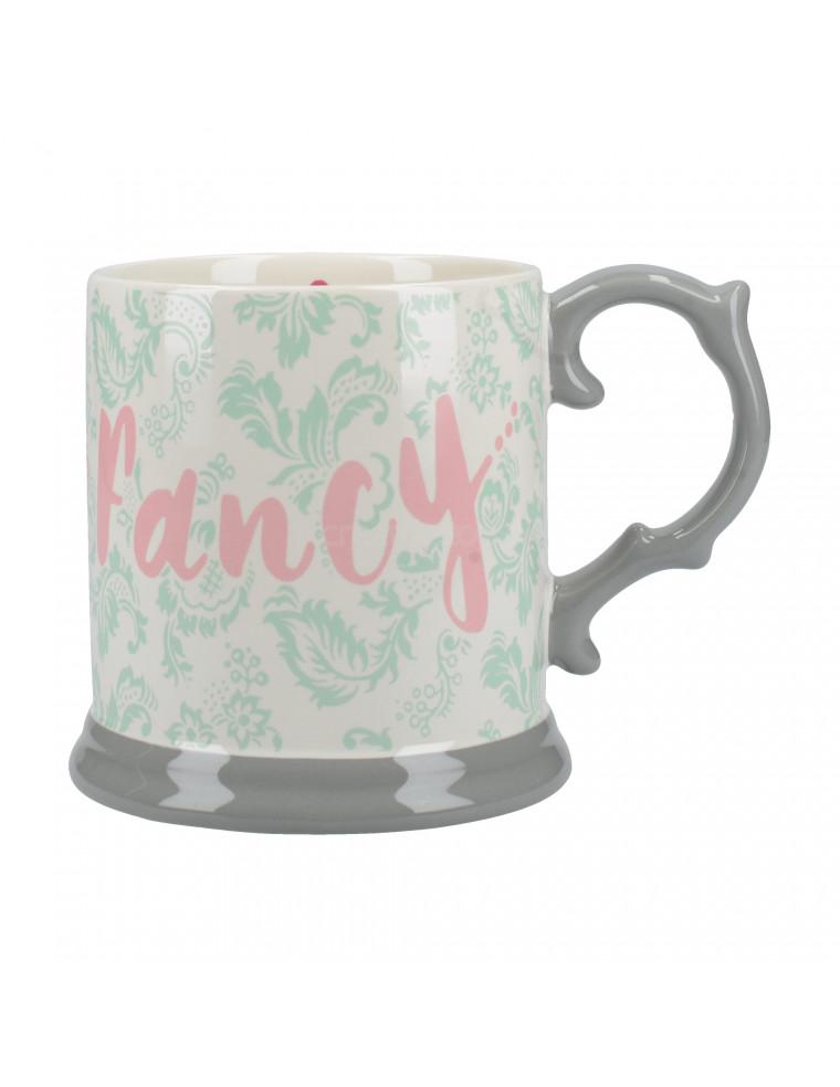 TAZÓN CON ASA BLOOMING FANCY FLORES VERDE MENTA CREATIVE TOPS