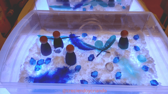 Minimundo invierno mesa luz