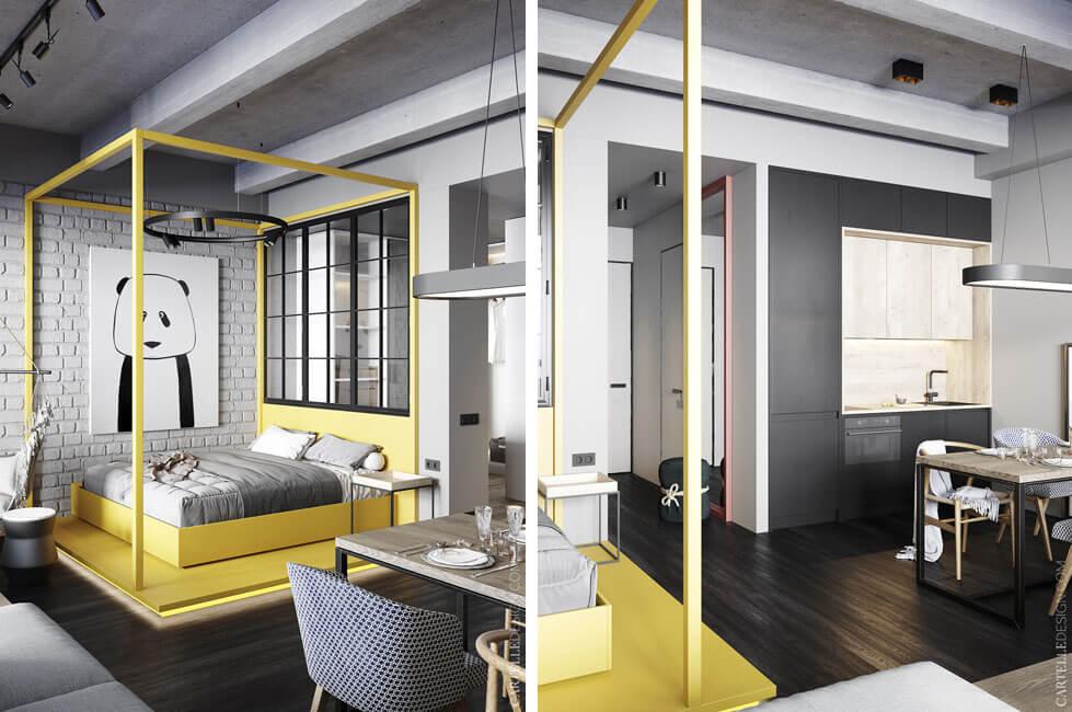 loft de estilo femenino