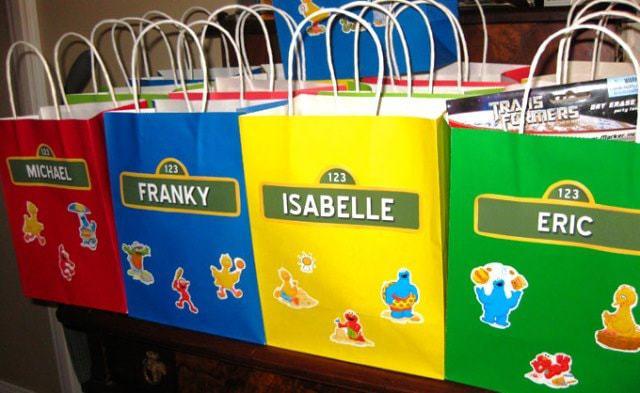 bolsas cumpleaños tematico plaza sesamo
