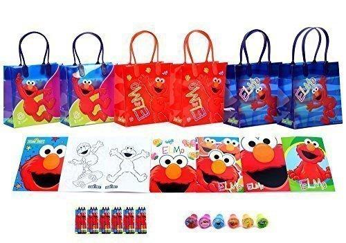 Sesame Street Elmo Party Favor Set - 6 Packs (42 Pcs) by GoodyPlus