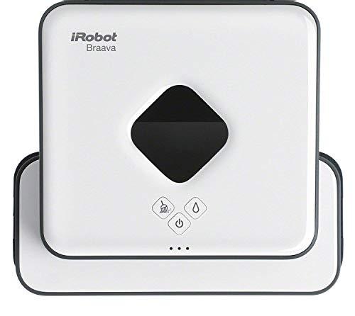 iRobot Braava 390T - Robot fregasuelos, todo tipo de suelos, durante 2 horas y en más de 90 m2, con 4 paños microfibra incluidos, color blanco