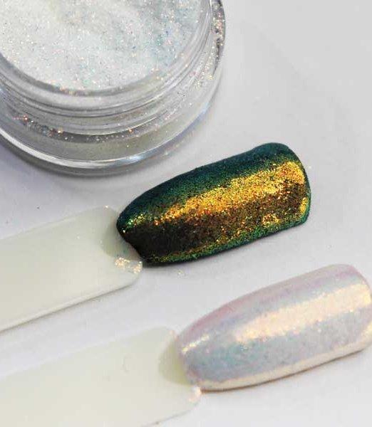 uñas polvo efecto de sirena