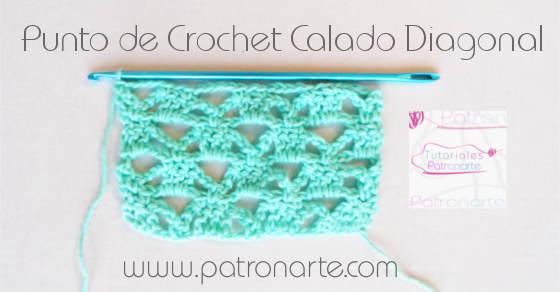 Punto de Crochet Calado Diagonal blog