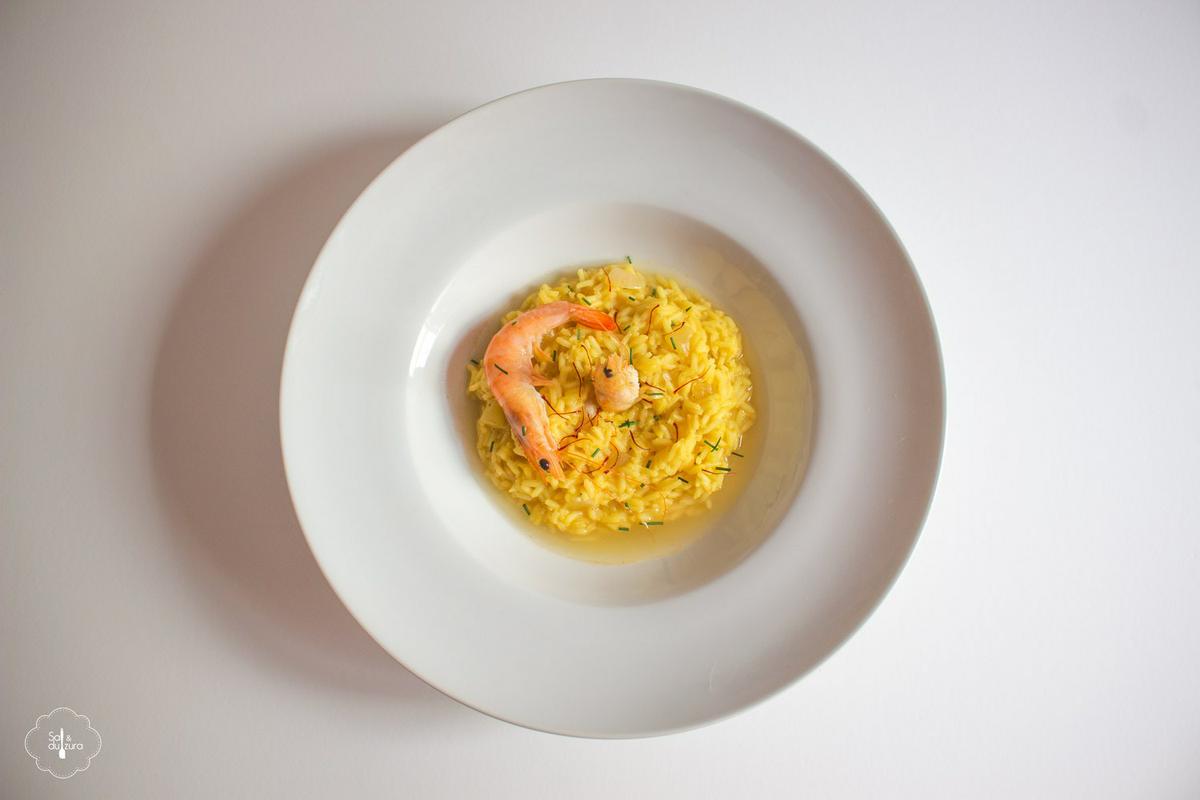receta de arroz caldoso con fumet de gambas
