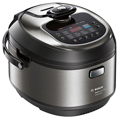 Bosch MUC88B68ES AutoCook - Robot de cocina multifunción, 1200 W, 5L, acero inoxidable, función presión y calentamiento por inducción