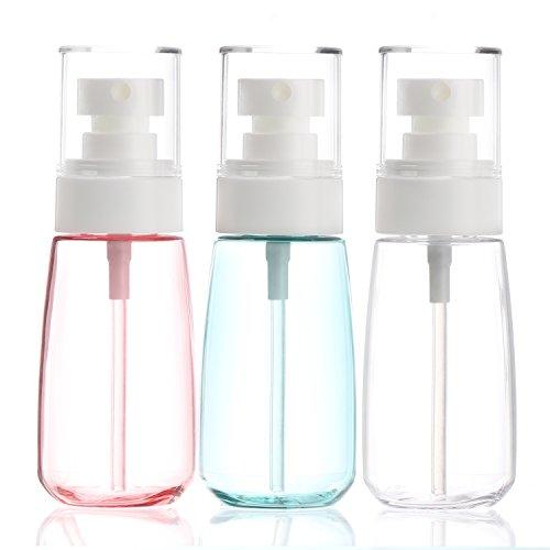 Segbeauty® 3pcs Bien Niebla Botellas de Pulverización 60ml Envases de Viaje, Señor del Agua Maquillaje Loción Sub-embotellado, Transparente Atomizador Plástico para Productos Cosméticos
