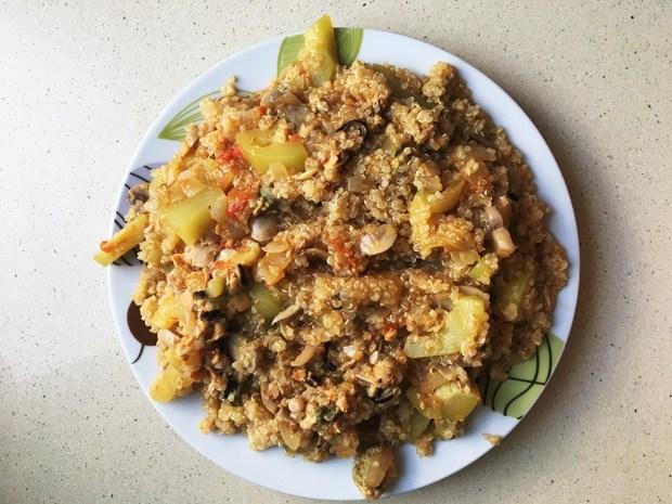 quinoa con verduras al escabeche