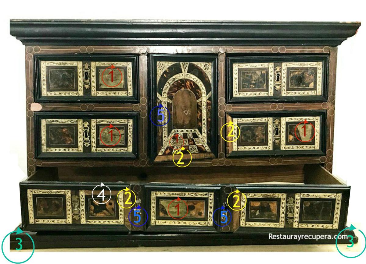 bargueño_sigloxvii_carey_hueso_estadoinicial_faltas_restaurayrecupera