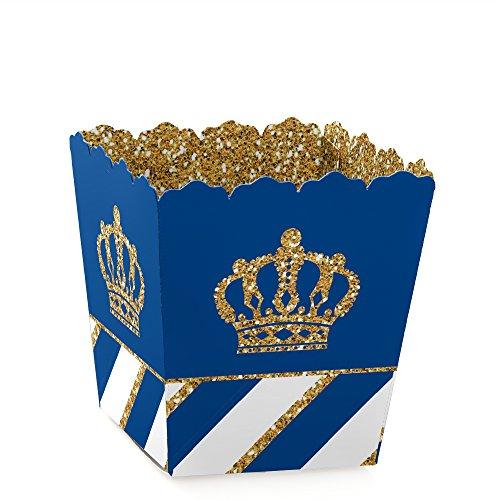 Big Dot of Happiness Royal Prince Charming - Party Mini Favor Boxes - Baby Shower or Birthday Party Treat Candy Boxes – Set of 12