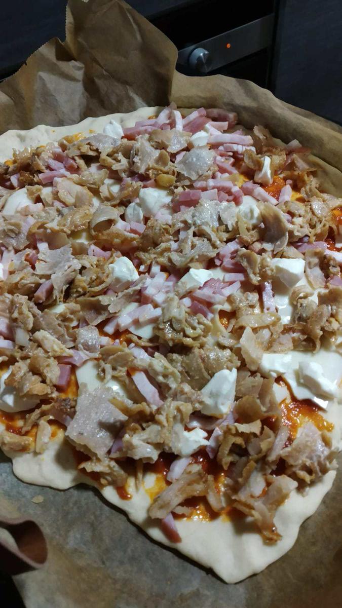 pizza casera kebab