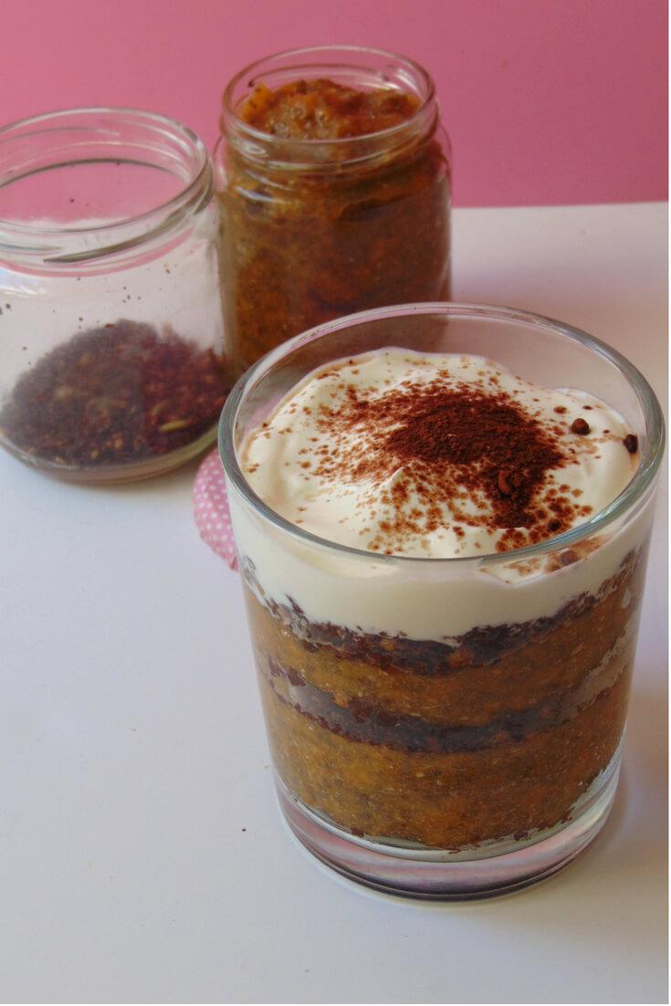 falso tiramisu de melocoton sin azucar