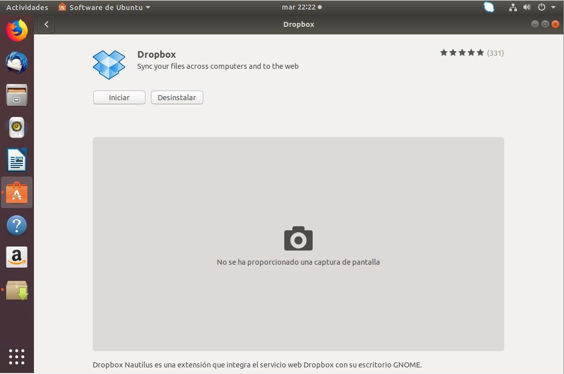 instalar dropbox en ubuntu 18.04 desde repositorio iniciar