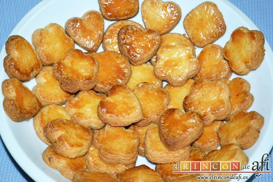 Galletas muselina, una vez frías están listas para comer