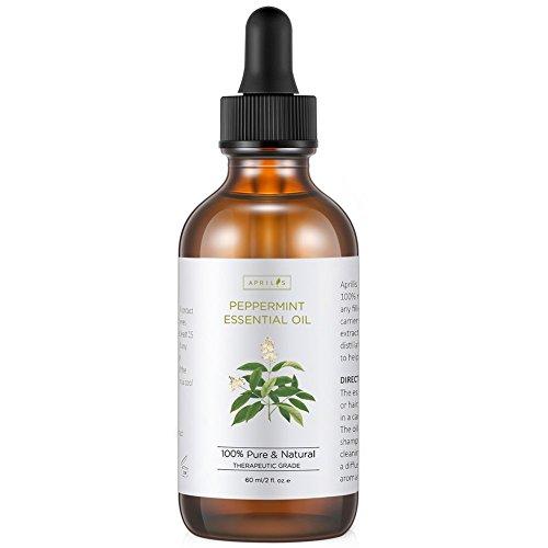 Aprilis Aceite Esencial, 100% Puro y Natural, Grado Terapéutico Premium Perfecto para Aroma-terapia, Relajación, Sueño, Terapia de la Piel (60 mL, Menta Orgánica)