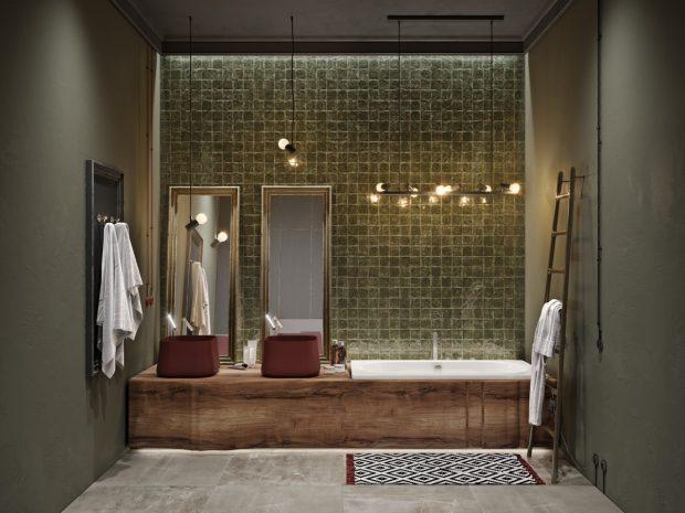 baño verde
