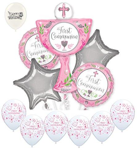 Girl First Holy Communion Balloons Bouquet Bundle