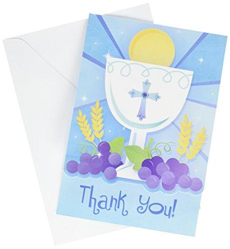 Amscan First Communion Invitation & Thank You Card Value Pack, Multicolor