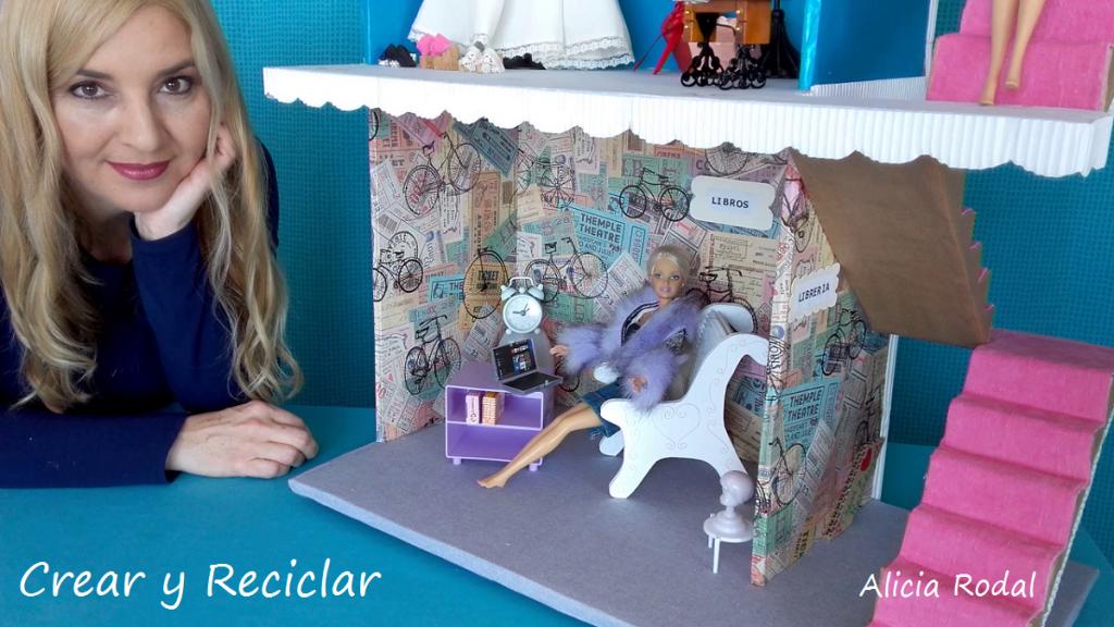 Centro comercial para muñecas DIY con reciclaje