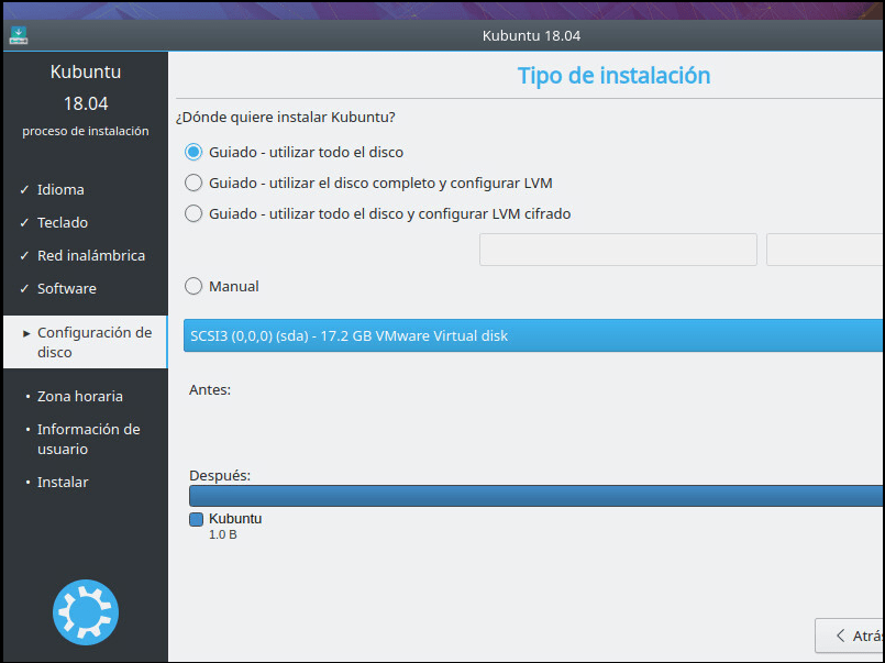INSTALAR KUBUNTU 18.01 DISCO DURO